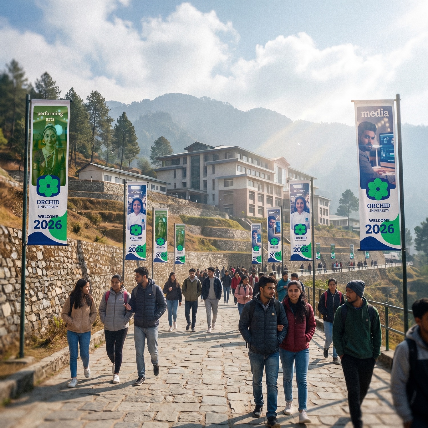 Orchid campus in the foothills of the Himalayas