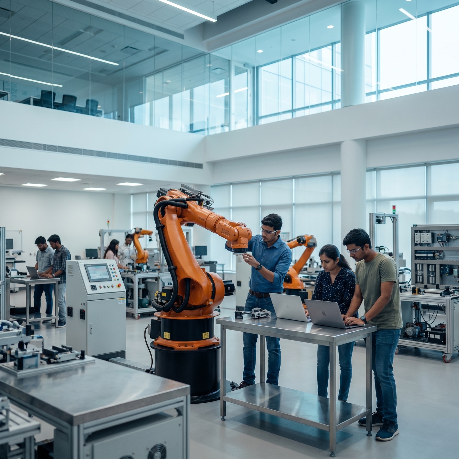 Industry-integrated robotics lab